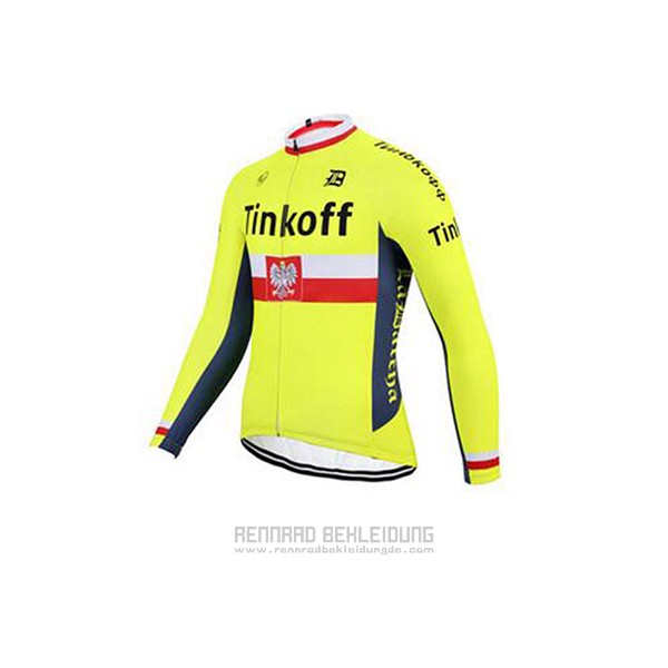 2017 Fahrradbekleidung Tinkoff Gelb Trikot Langarm und Tragerhose - zum Schließen ins Bild klicken